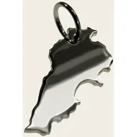 MOOYE ® - Collectie Zilveren Landkaart Libanon ketting hanger