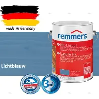 Remmers HK-Lazuur 3in1 Lichtblauw 2,5L – Premium Houtbeschermingsbeits voor Buiten – Oplosmiddelhoudend – UV- & Vochtwerend – Impregneer, Grondlaag & Beits in Eén
