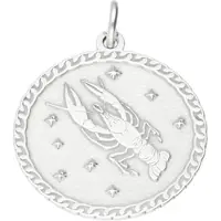 MOOYE ® - Collectie Zilveren Sterrenbeeld kreeft rond kettinghanger