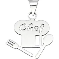 MOOYE ® - Collectie Zilveren Chef kok kettinghanger