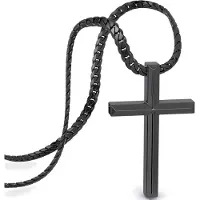 SERASAR Premium Ketting voor Heren [Loyal] | Roestvrij staal 316L | Waterdicht | Stevige kinketting | Veilige sluiting | Zwart | 50 cm | Inclusief sieradendoosje