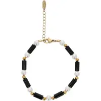 Faina Armband goud / zwart / wit