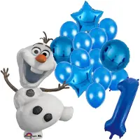 Amscan Olaf Frozen ballon set - 58x104cm - Folie Ballon - Olaf - Frozen - Themafeest - 1 jaar - Verjaardag - Ballonnen - Versiering - Helium ballon