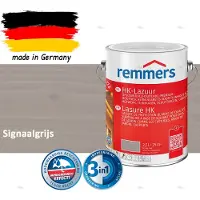 Remmers HK-Lazuur 3in1 Signaalgrijs 2,5L – Premium Houtbeschermingsbeits voor Buiten – Oplosmiddelhoudend – UV- & Vochtwerend – Impregneer, Grondlaag & Beits in Eén