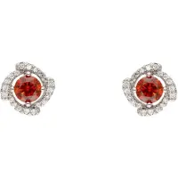 NAEMI Oorbellen rood / zilver / wit