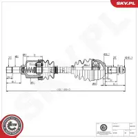 ESEN SKV 40SKV034 Aandrijfas
