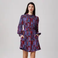 S&J Weekends Korte blouse-jurk met grafische print