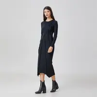 S&J Weekends Jurk met asymmetrische structuurlijnen