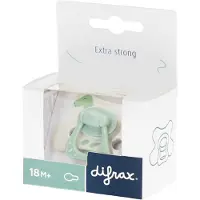 Difrax Fopspeen Natural 18m+ Little Green Dino 1 St Fopspeen