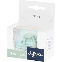 Difrax Fopspeen Natural 12m+ Stripy Mint 1 St Fopspeen