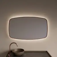 Gliss Design Epos horizontaal badkamer spiegel koper rosé 140x70 cm