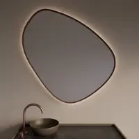 Gliss Design Spiegel fenix met indirecte led verlichting en verwarming 120 cm koper rose