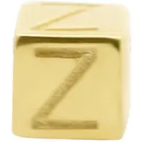 New Bling 9NBG-912Z Gouden Kubus met Letter Z - 3,8mm - hanger - 14 Karaat - Goud