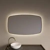 Gliss Design Spiegel epos met indirecte led verlichting en verwarming 140x70 cm mat goud