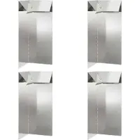 vidaXL Slakkenhekje 4 st 10 x 10 x 25 cm Roestvrij staal Zilver