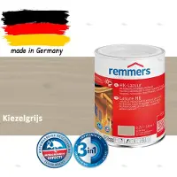 Remmers HK-Lazuur 3in1 Kiezelgrijs 0,75L – Premium Houtbeschermingsbeits voor Buiten – Oplosmiddelhoudend – UV- & Vochtwerend – Impregneer, Grondlaag & Beits in Eén
