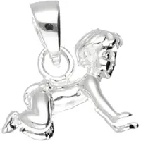 MOOYE ® - Collectie Zilveren Baby kruipend kettinghanger