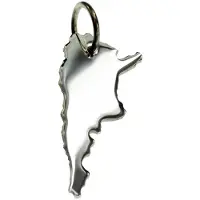 MOOYE ® - Collectie Zilveren Landkaart Argentinië ketting hanger