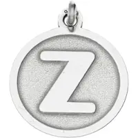 MOOYE ® - Collectie Zilveren Letter Z rond mat en glans kettinghanger