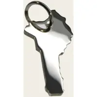 MOOYE ® - Collectie Zilveren Landkaart Benin ketting hanger