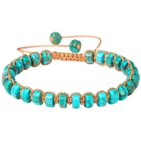 Marama - Heren armband Turkoois - Verstelbaar 19-24 cm - Stoer design