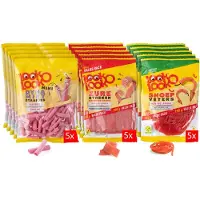 Look-O-Look Look O Look Combidoos - Snoep - Mix van Zure Streken Aardbei, Snoepveters Aardbei & Dynamietstaafjes Aardbei - 1x15st