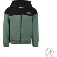 Koko Noko sweatvest donkergroen Jongens Katoen Capuchon Effen - maat 122