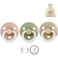 BIBS fopspenen symmetrisch - maat 1 (0-6 maanden) - glow in the dark sage, blush en vanilla symmetrical