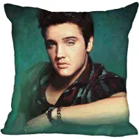 Allernieuwste.nl Kussen Elvis Presley The King - Kussenhoes Katoen Linnen - Kussenovertrek Kleur 45 x 45 cm