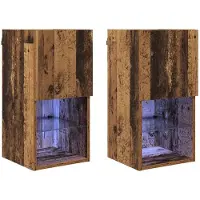 vidaXL Wandkasten voor tv 2 pcs Oudhout Bewerkt hout