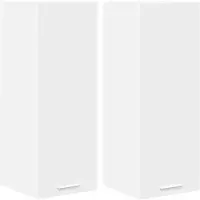 vidaXL Hangkast 2 pcs Wit Bewerkt hout