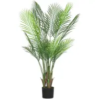 HOMCOM -Kunstpalm-Kunststof-16,5x16,5x120cm-Groen