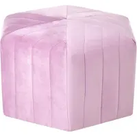 Beliani MURIETTA - Poef - Lichtviolet - Fluweel