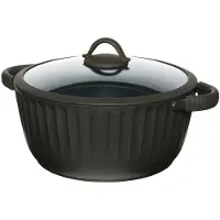 Resto Braadpan Ø28 cm – 6.8L – Met Deksel – PFLUON anti-aanbaklaag – Geschikt voor Inductie & Alle Warmtebronnen – Gerecycled Aluminium – Extra Groot – Ascella – Zwart