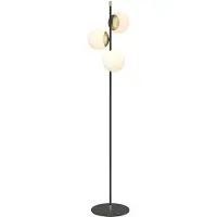 Maytoni Vloerlamp Nostalgia, zwart, Woon-/ Eetkamer, metaal, Modern, vloerlamp