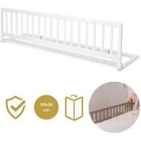Geuther | Houten Bedhekje | Bedrail | Lissi | Veiligheidshekje | 110x38cm | Wit