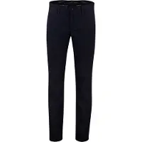 Alberto Broek effen donkerblauw slim fit katoen effen