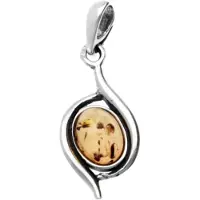 MOOYE ® - Collectie Zilveren Barnsteen femina ovaal kettinghanger