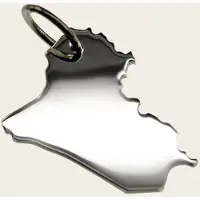 MOOYE ® - Collectie Zilveren Landkaart Irak ketting hanger