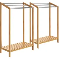 Casaria Handoekkenrek 2 stuks Bamboe RVS