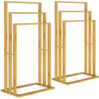 Casaria Handdoekenrek Set van 2 Bamboe 40x24x82cm