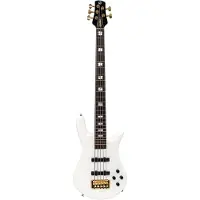 Spector Euro Classic 5 Solid White Gloss - Elektrische basgitaar