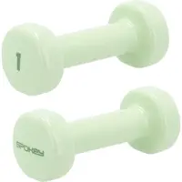 Spokey SHAPE Halterset - Groen - 2 x 1 kg - Gietijzer - Vinyl coating - Antislip grip