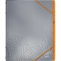 Leitz Urban Chic PP Sorteermap Met 6 Tabbladen - Voor 200 Vel - Map Voor A4 Documenten - Ideaal Voor School Of Studie - Donkergrijs