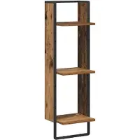 vidaXL Wandplank Muurmontage Oud Hout 30 x 25 x 100 cm Bewerkt hout