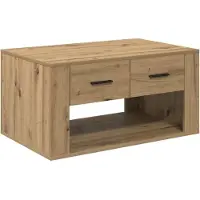 vidaXL Salontafel Artisan Eiken 80 x 50 x 40 cm Bewerkt hout