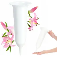 Kadax Witte begraafplaatsvaas, 31 cm, met een punt - stabiel en resistent