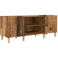 vidaXL Platenkast Oud Hout 121 x 38 x 48 cm Bewerkt hout