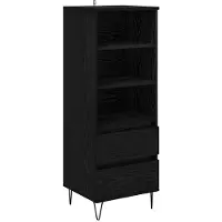 vidaXL Highboard Zwart Eiken 40 x 36 x 110 cm Bewerkt hout