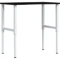 vidaXL Werkbank 100x60x(71,5-98) cm eikenhout donkerbruin